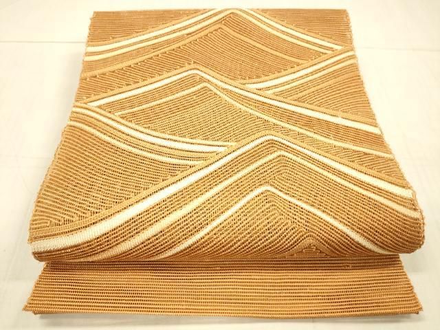 平和屋着物＊夏物　八寸名古屋帯　絽綴れ　枝楓文　正絹　逸品　CAAW5584fb 平和屋着物＊夏物 八寸名古屋帯 絽綴れ 枝楓文 正絹 逸品