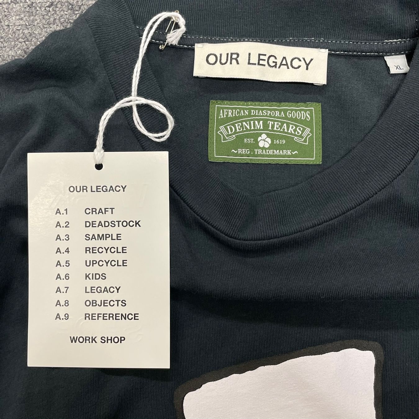 未使用品 OUR LEGACY Denim Tears BOX T-SHIRT コラボ プリント T