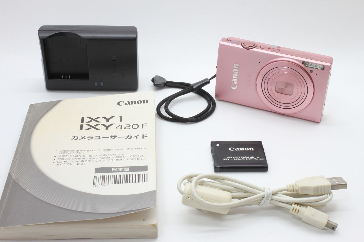 動作 キャノン Canon IXY 420F ピンク 動作 済 バッテリー 充電器 元箱