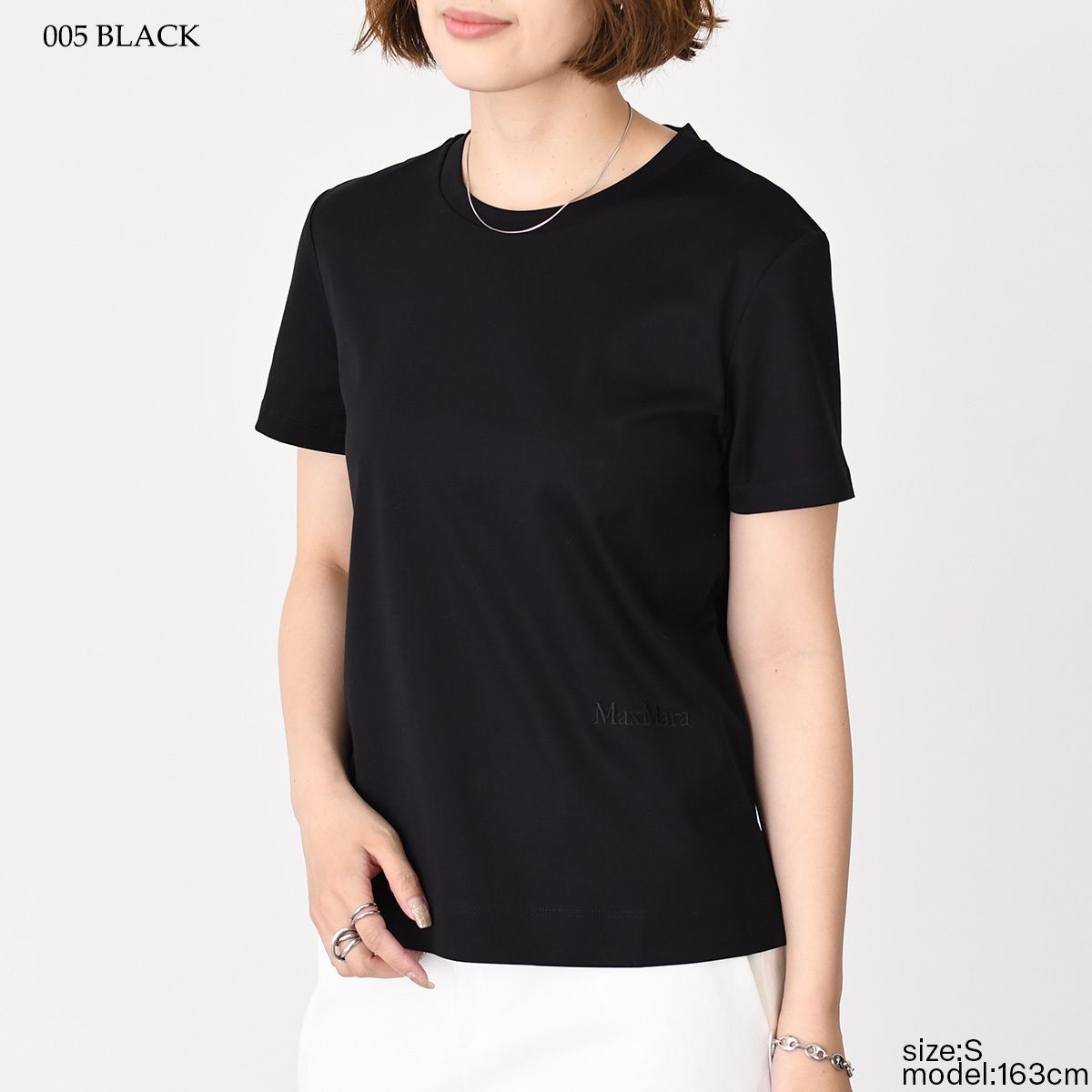 Max Mara NERINA ロゴ刺繍 コットン 半袖 Tシャツ 関税送料込 Max Mara MAX MARA マックスマーラ Tシャツ NERINA ネリナ