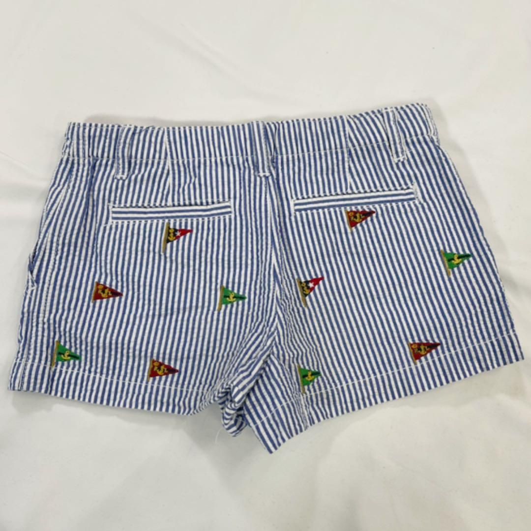 00155】美品 Ralph Lauren ボトムス 120センチ ブルー ホワイト 良品