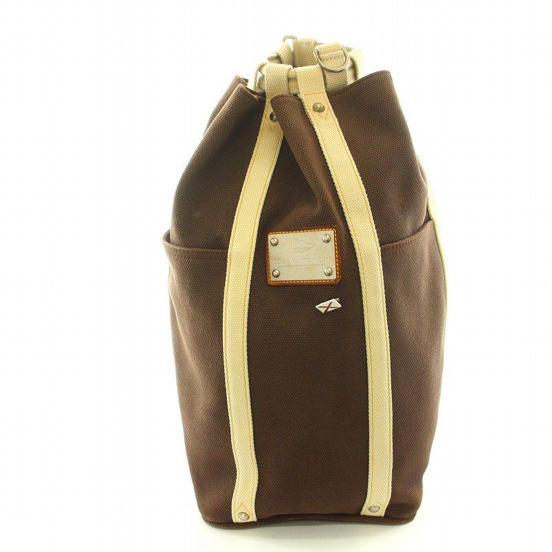 ルイヴィトン LOUIS VUITTON CUP ショルダーバッグ ボディバッグ キャンバス 巾着 鞄 茶 ブラウン /DK AA