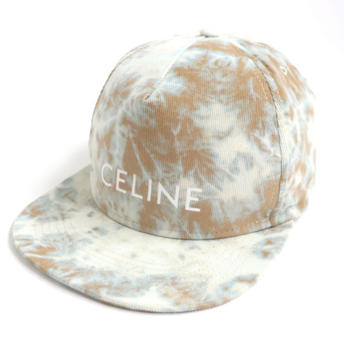 極美品▽CELINE セリーヌ 2AUU1407Q タイダイ スナップバック ロゴ 