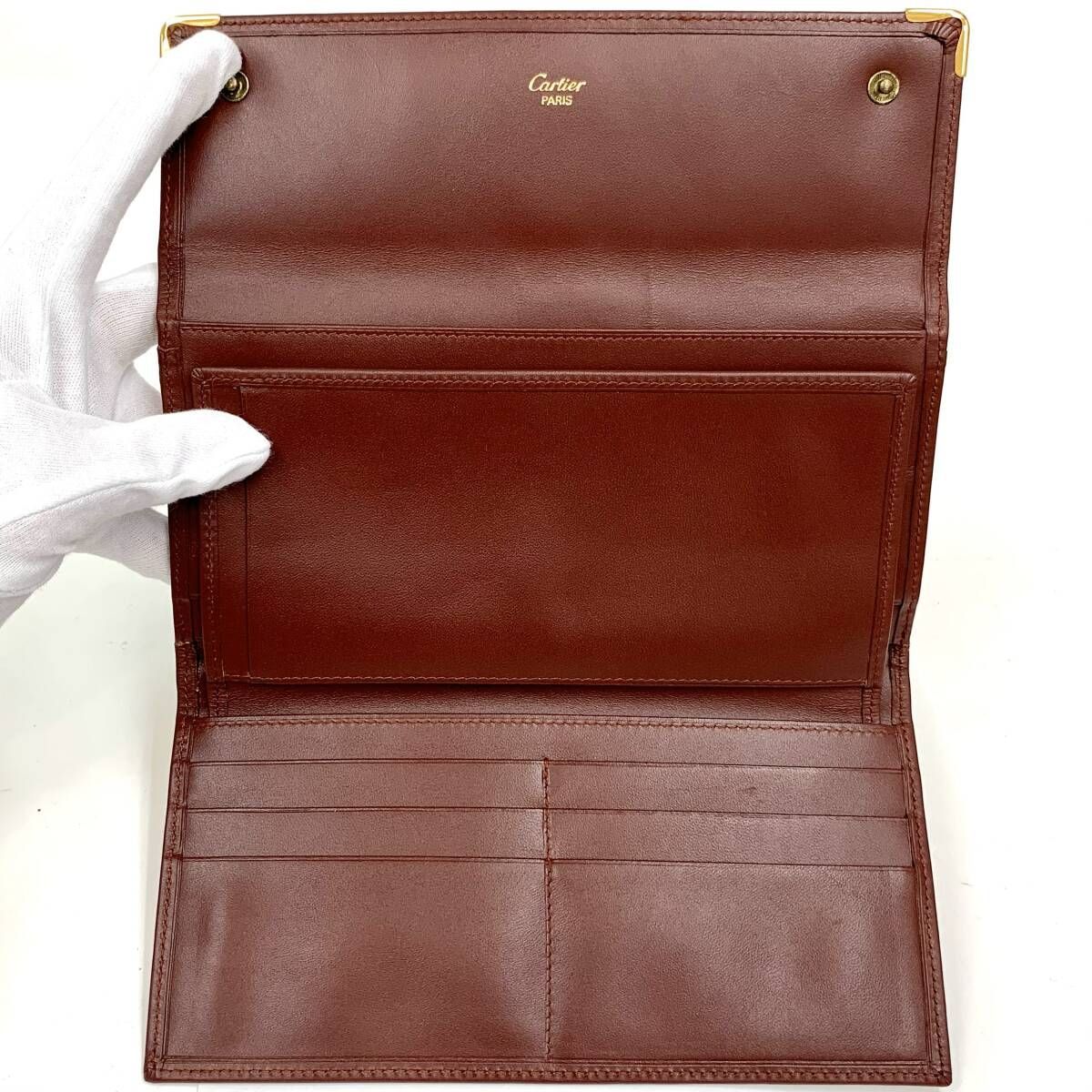 D0068 美品！ 格安！ Cartier カルティエ マストライン がま口