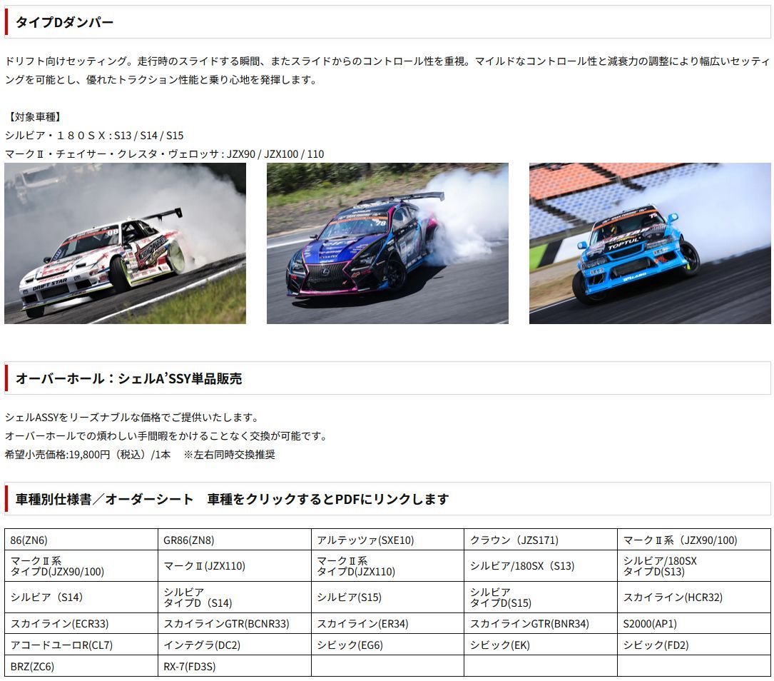 RGレーシングギア軽量高強度アルミ素材採用ZXダンパーFD2/TYPE-R系シビックタイプR(H19.3～)減衰力調整式車高調PH021FP -  メルカリ