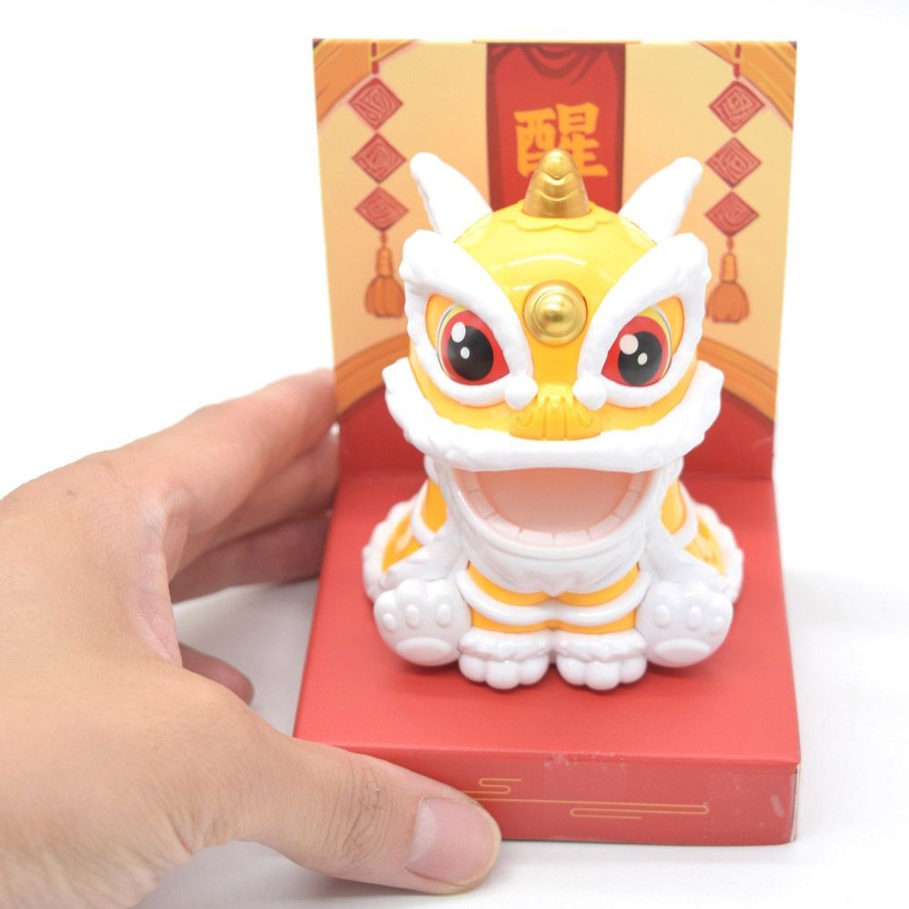 獅子舞置物 2体セット 赤と青 動く獅子舞 置物 ソーラー雑貨 選べる二種類 太陽光 電池不要