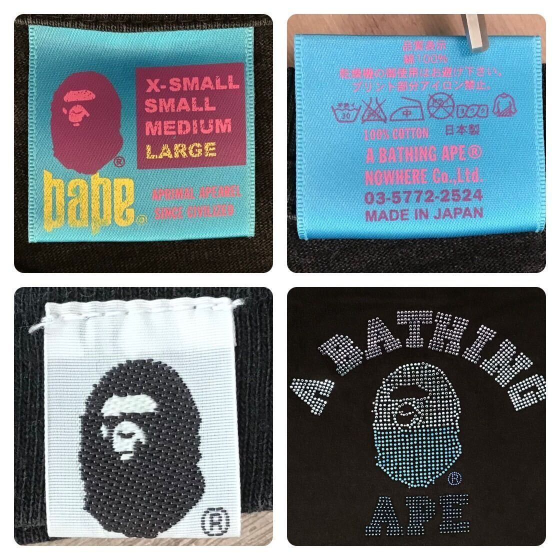 スワロフスキー カレッジロゴ Tシャツ Lサイズ a bathing ape