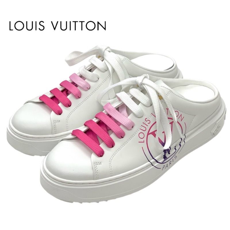 美品　ルイヴィトン　スニーカー　ピンク　白　34 　 タイムアウト　モノグラム LOUIS VUITTON ルイ・ヴィトン スニーカー モノグラム