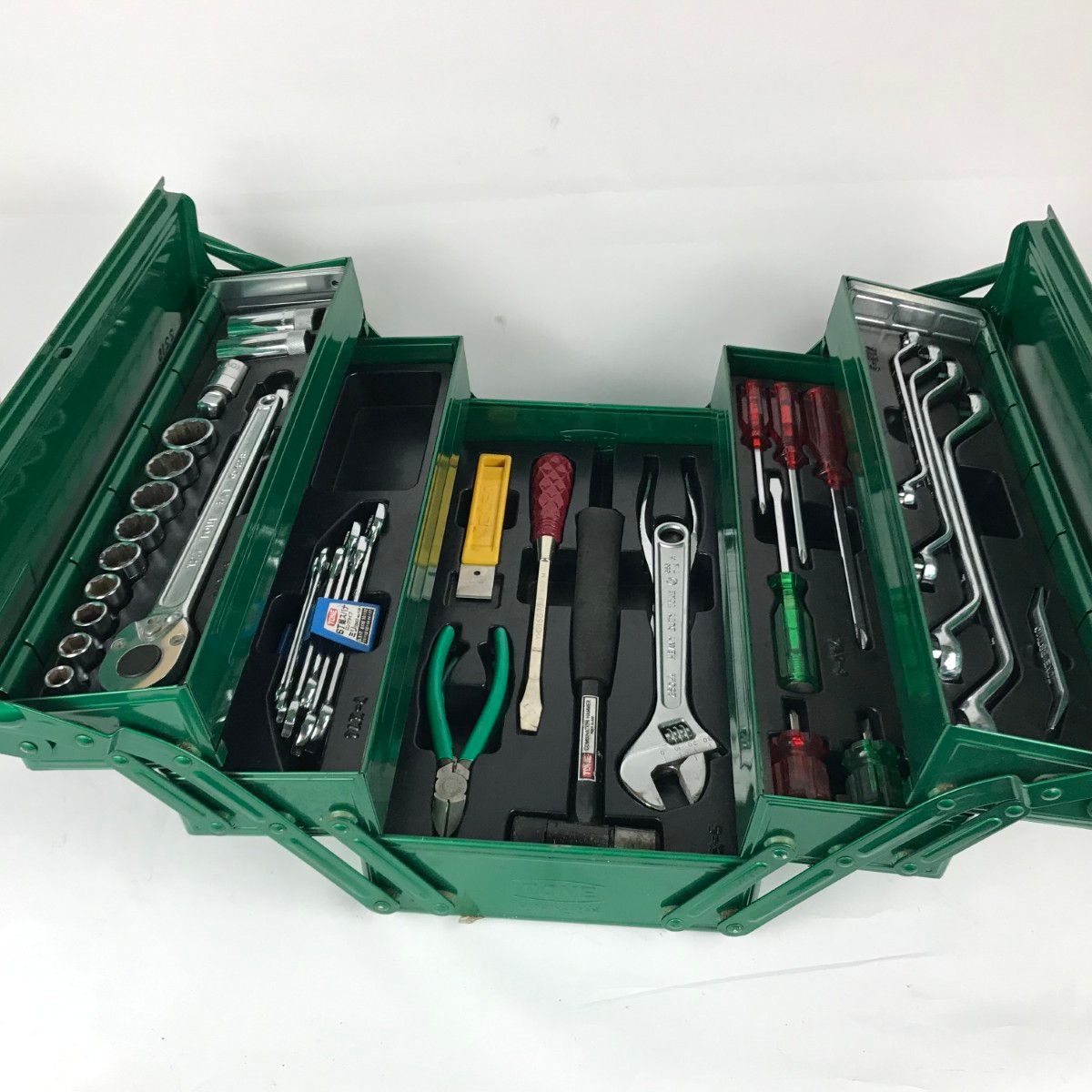 TONE トネ オートメカニック用 ３段式ツールチェスト 3段メタルケース 工具セット ツールセット 700AX グリーン