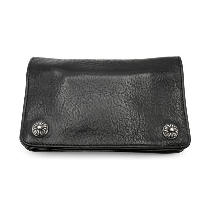 CHROME HEARTS 1ZIP クロスボールウォレット クロムハーツ クロスボールボタンレザーウォレット財布 クロムハーツ
