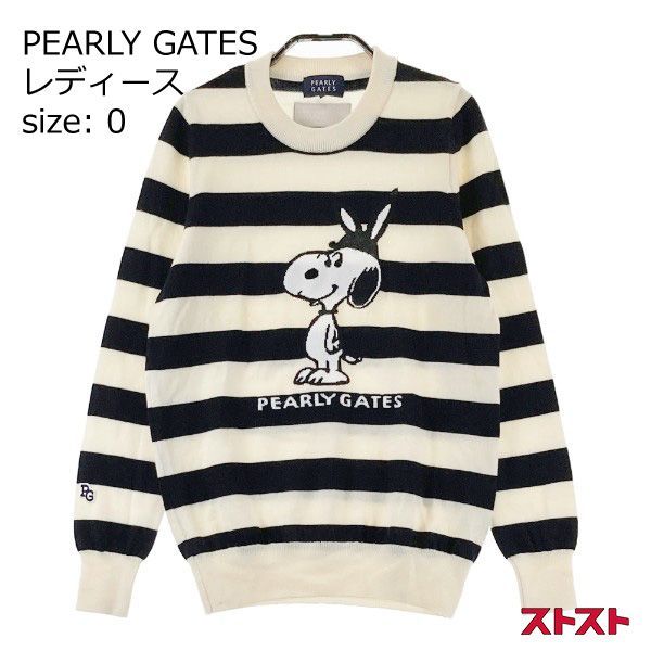 Pearly Gates スヌーピー セーター PEARLY GATES パーリーゲイツ ×PEANUTS ニットセーター スヌーピー