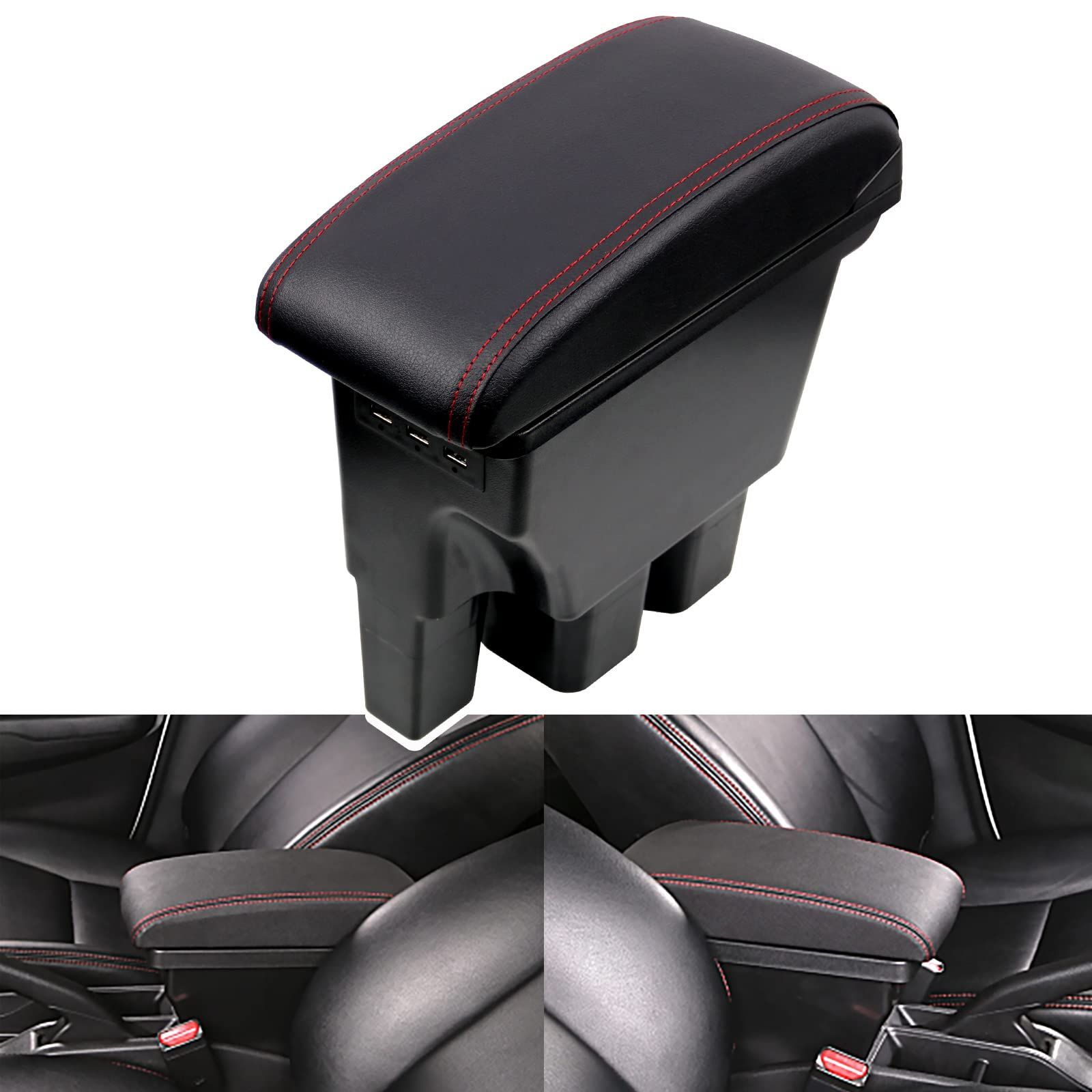 【特価商品】多機能 肘置き 肘掛け 収納アクセサリー 小物入れ 車内収納ボックス コンソールボックス カー用品 専用アームレストコンソール JB74 装着簡単 JB64 ジムニーJIMNY スズキ ブラックu