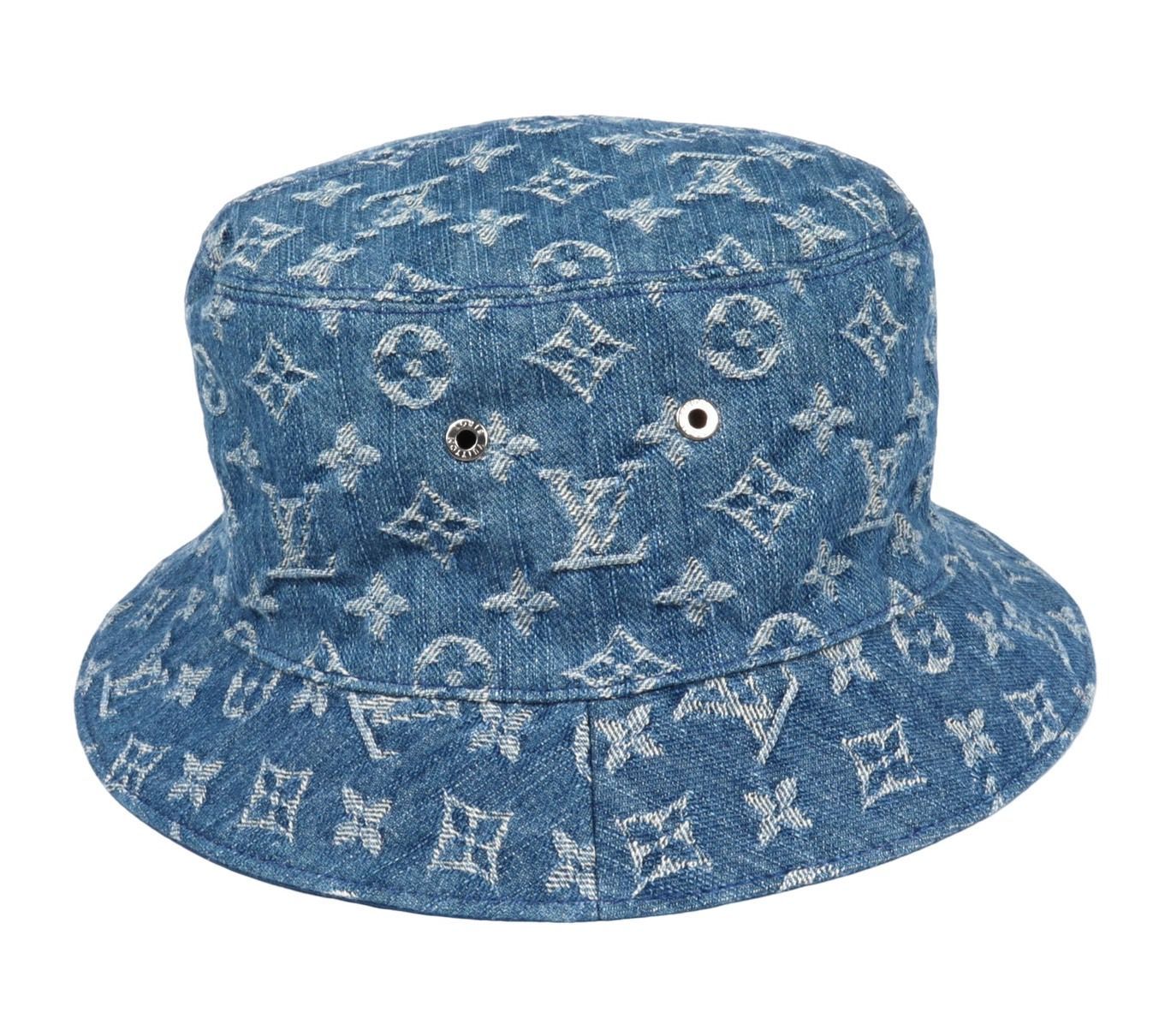 LOUIS VUITTON Monogram Denim Bucket Hat 52939