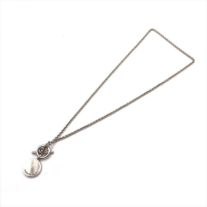 HERMES シルバーネックレス セリエロゴ サークル SV925 美品 美品 HERMES エルメス セリエ ロゴ サークル シルバー SV925