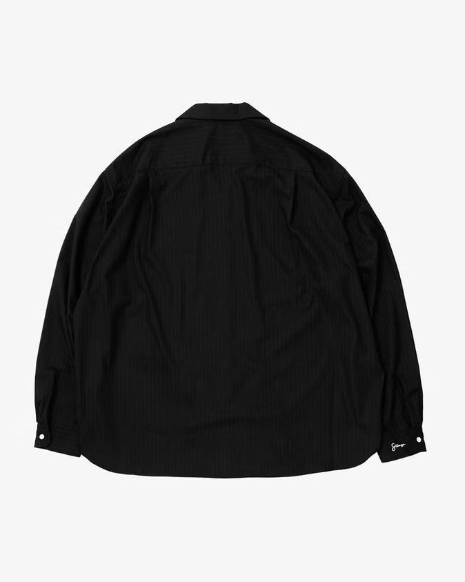 Sillage シアージ re-engineered overshirt black stripe