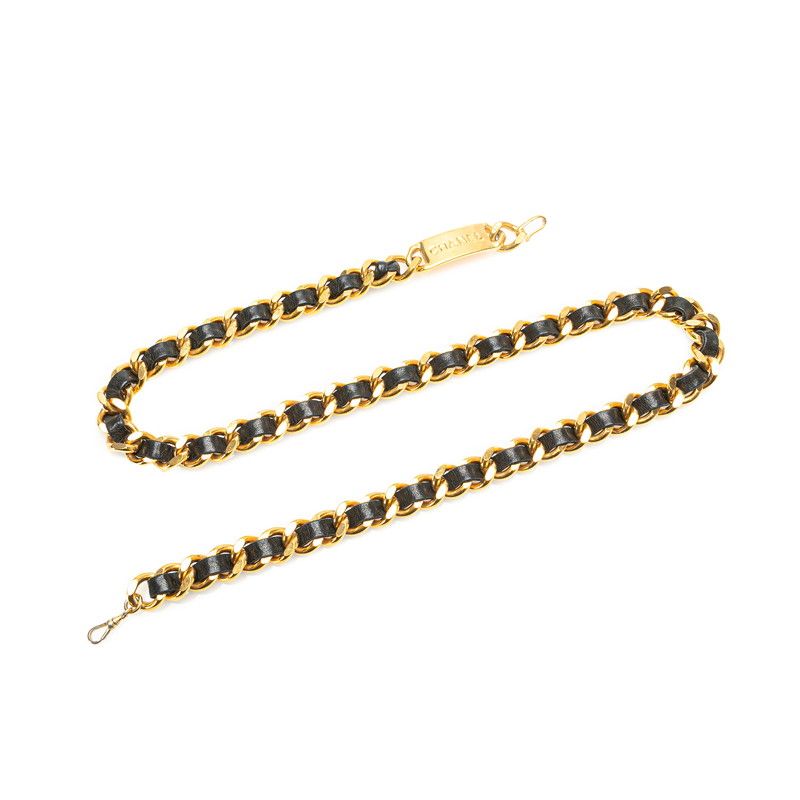 楽天市場】【返品可】シャネル CHANEL チェーンベルト ブラックx