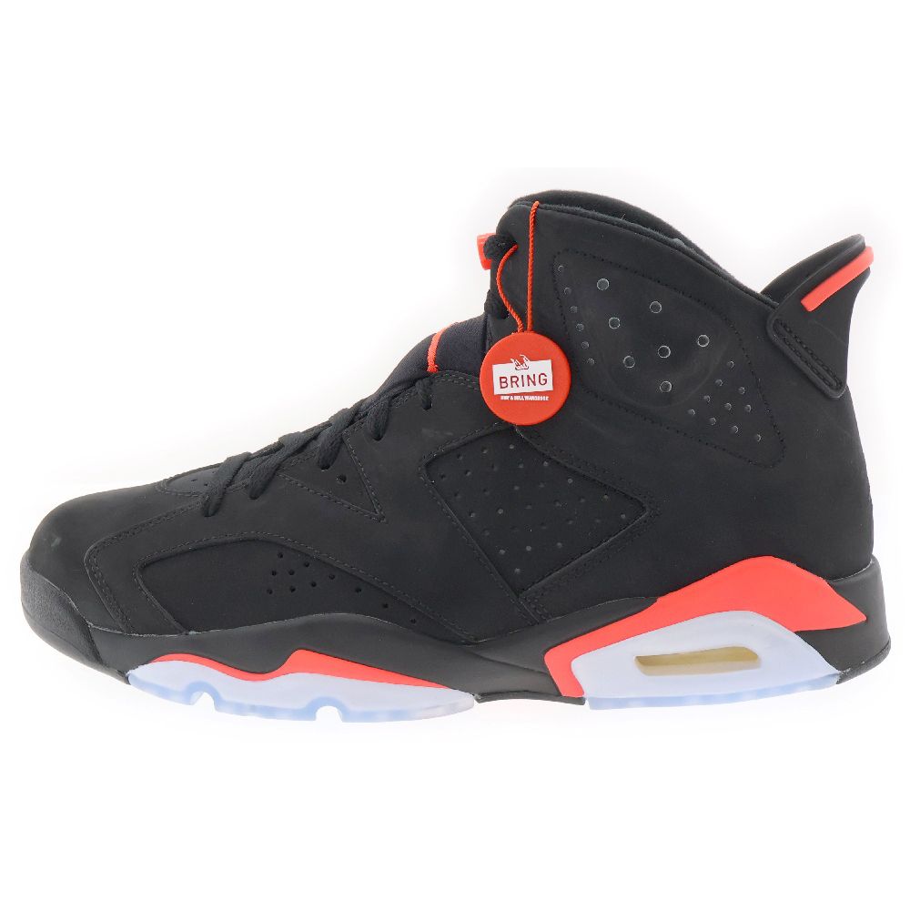 NIKE (ナイキ) 【2014年製】AIR JORDAN 6 RETRO INFRARED BLACK エアジョーダン6 レトロ インフラレッド  ブラック ハイカット ブラック/オレンジ US10.5/28.5 384664 023 - メルカリ