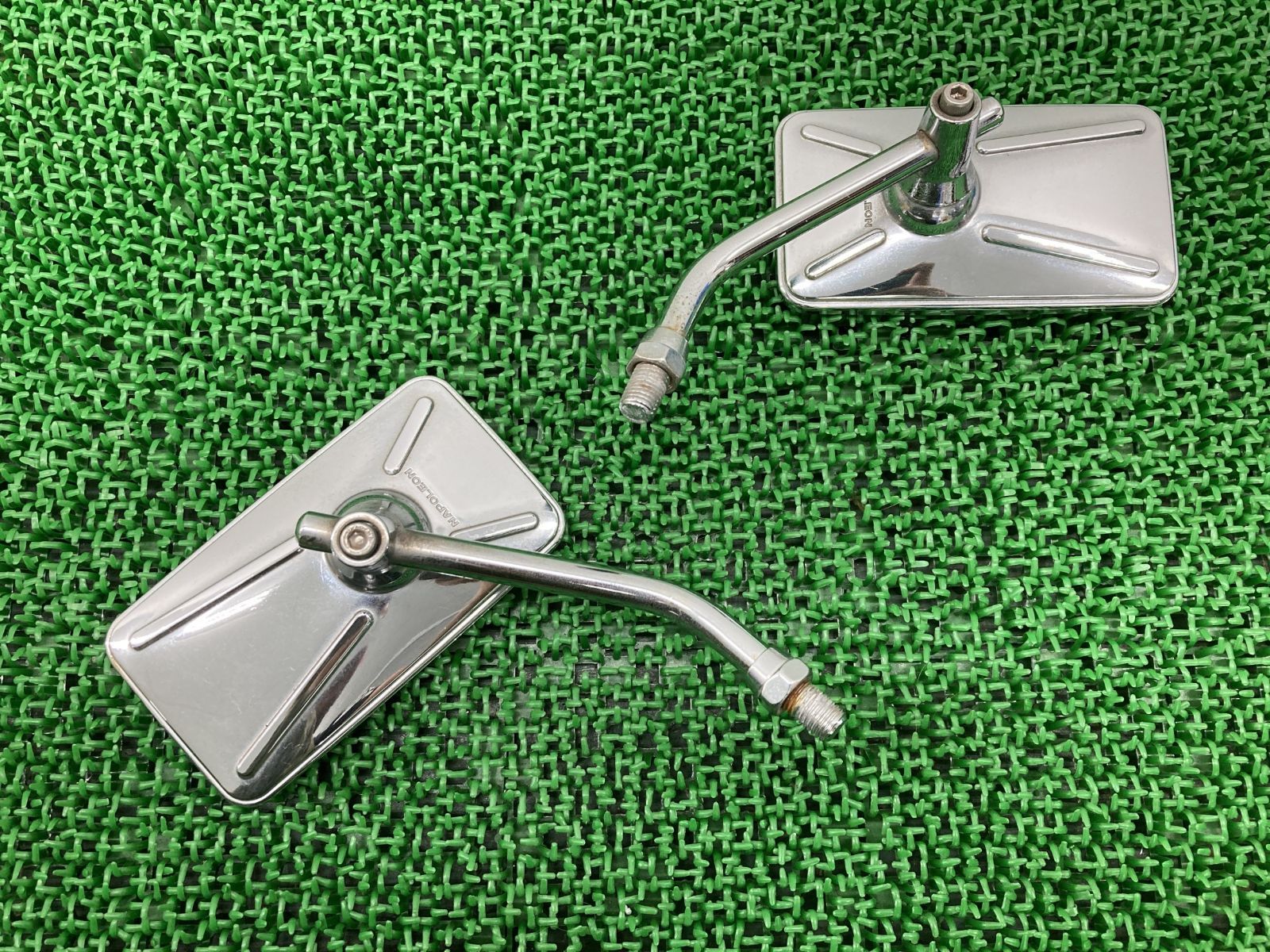 廃盤品.左右セット.ナポレオン タナックス. ネイキッドミラー 黒 10mm