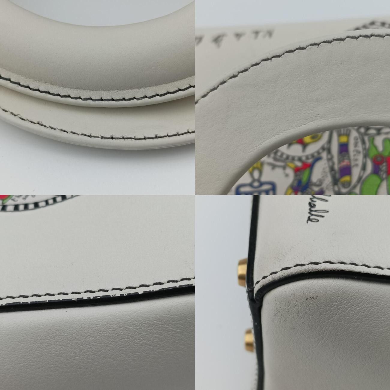 ホワイト×マルチカラー レザー