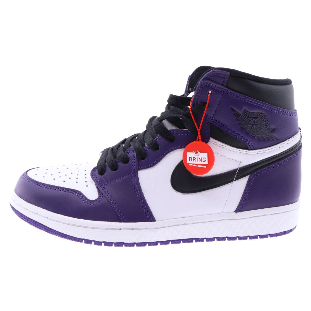 NIKE (ナイキ) AIR JORDAN 1 RETRO HIGH OG COURT PURPLE エアジョーダン1 レトロ ハイ コートパープル ハイカットスニーカー ホワイト/パープル 555088-500 US9/27cm
