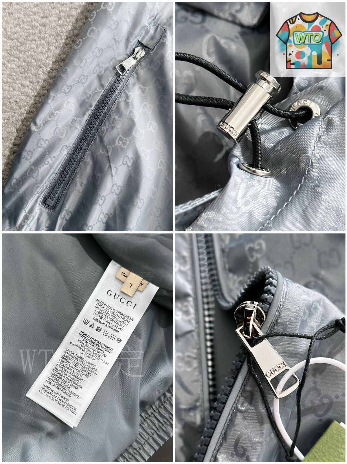 GUCCI フード付きアイボリージャケット Lサイズ Gucci Maxi Gg-pattern Fleece Jacket - Runway Catalog