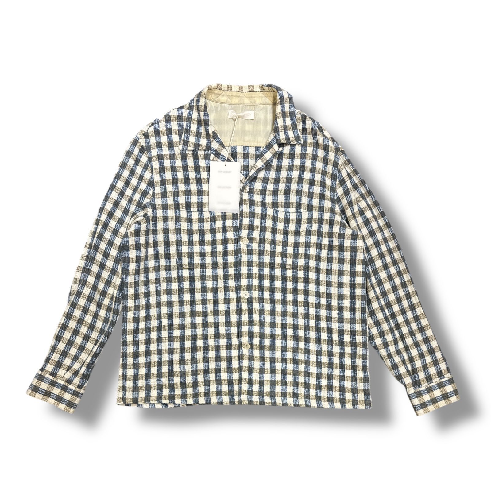 OUR LEGACY HEUSEN SHIRT ヒューゼンシャツ オープン チェック 開襟 アワーレガシー M2222HBO 50 93894A4