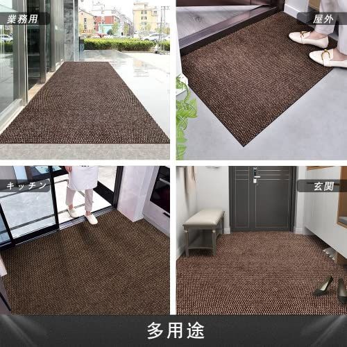 送料無料】ブラウン_90cm*300cm 玄関マット キッチンマット屋外 室内