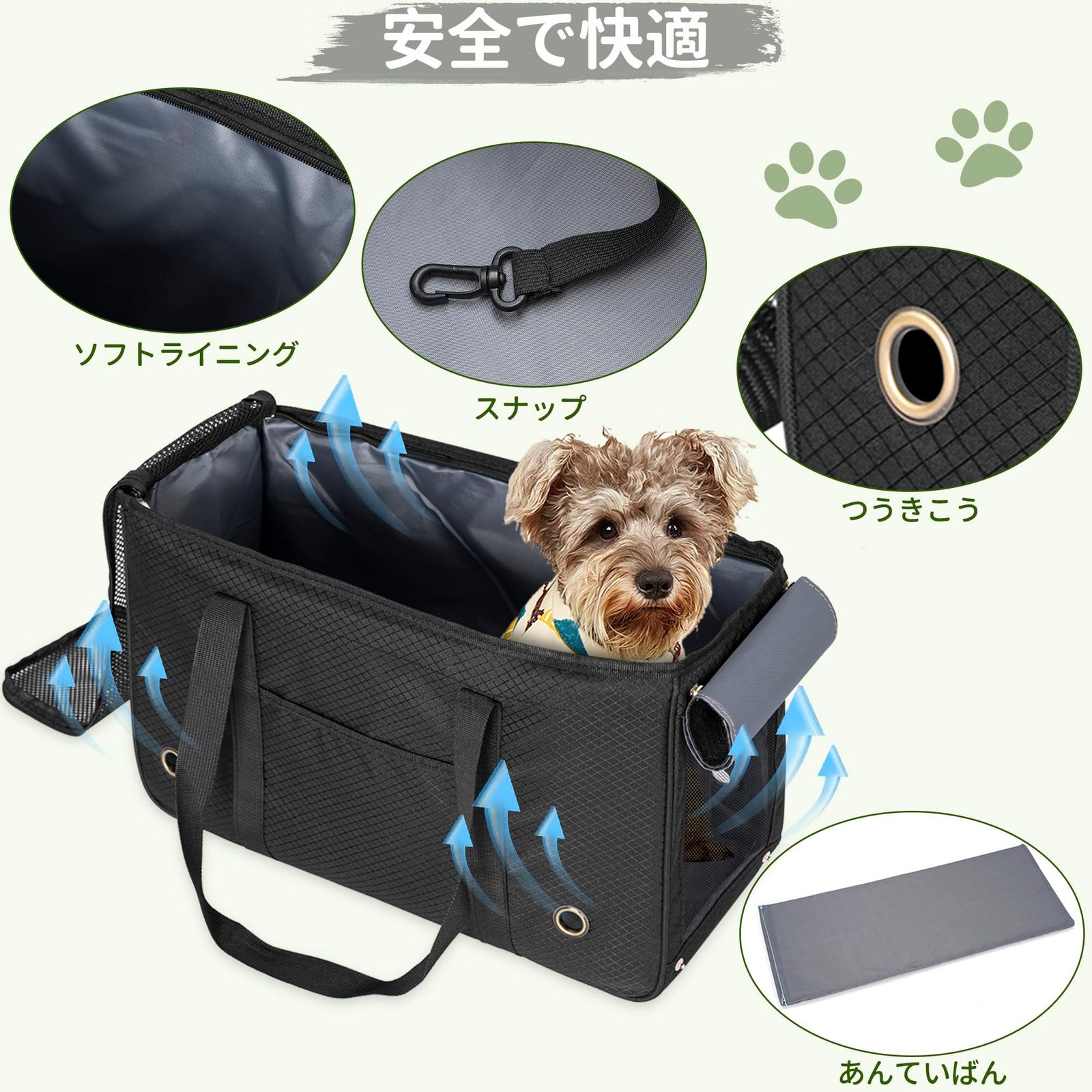 新品未使用】ペットキャリーバッグ 小型 中型犬 猫用 うさぎ キャリー TORIBIO キャリー バッグ トート 車載 旅行 アウトドア 通気  ボーダー柄 (L) - メルカリ