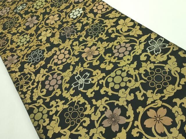 平和屋着物□極上 西陣織 陰山織物謹製 箔屋清兵衛 六通柄袋帯 花唐草  