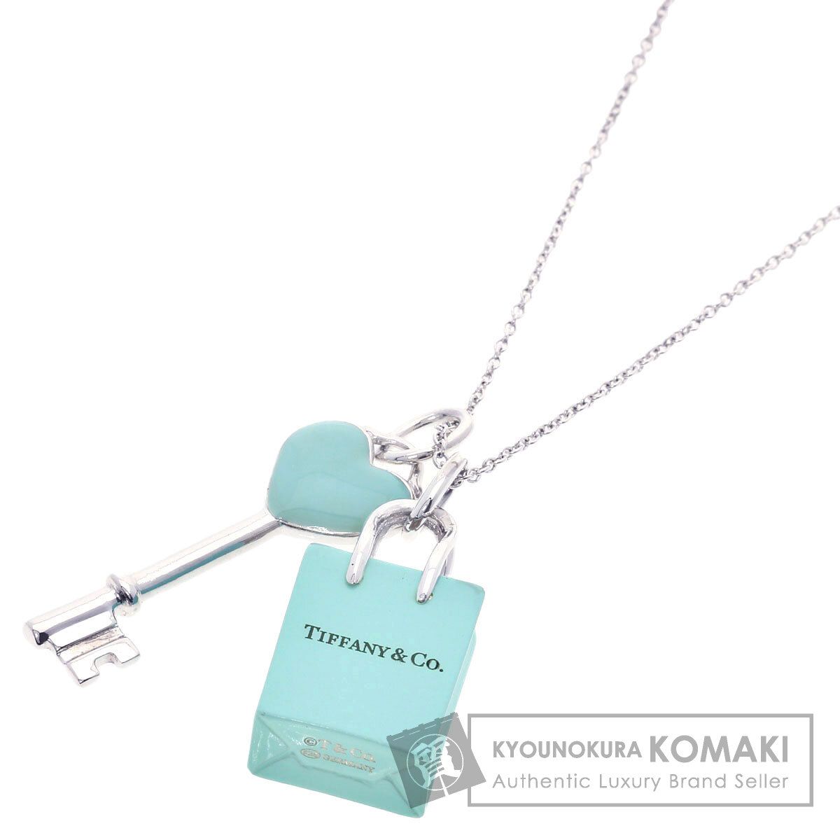 TIFFANY-Co. ティファニー ハートキー ショッピングバッグ ネックレス SV レディース