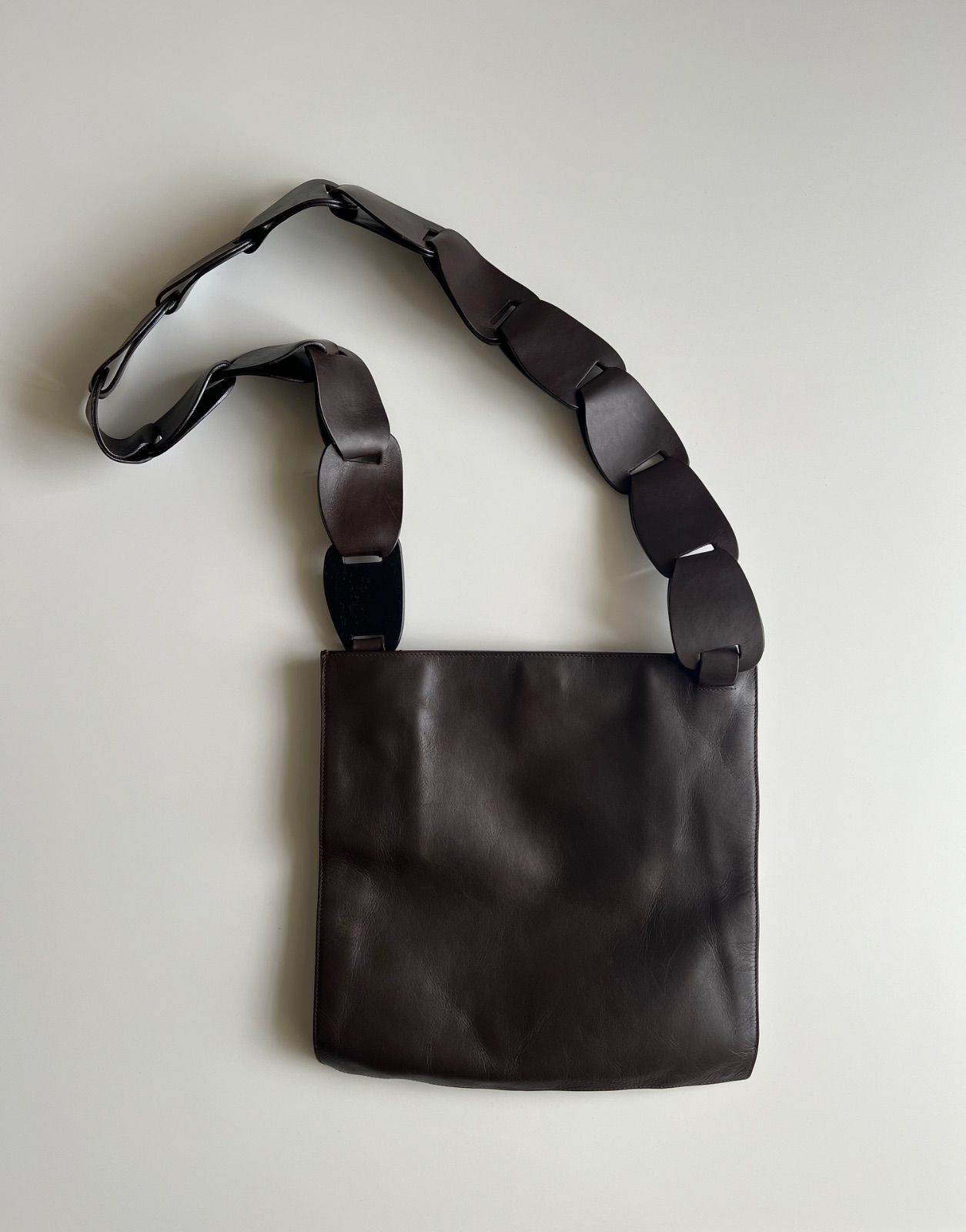 1997ss gucci トムフォード期　ブラウンレザーショルダー SS1997 GUCCI LEATHER SHOULDER BAG グッチ archive アーカイブ