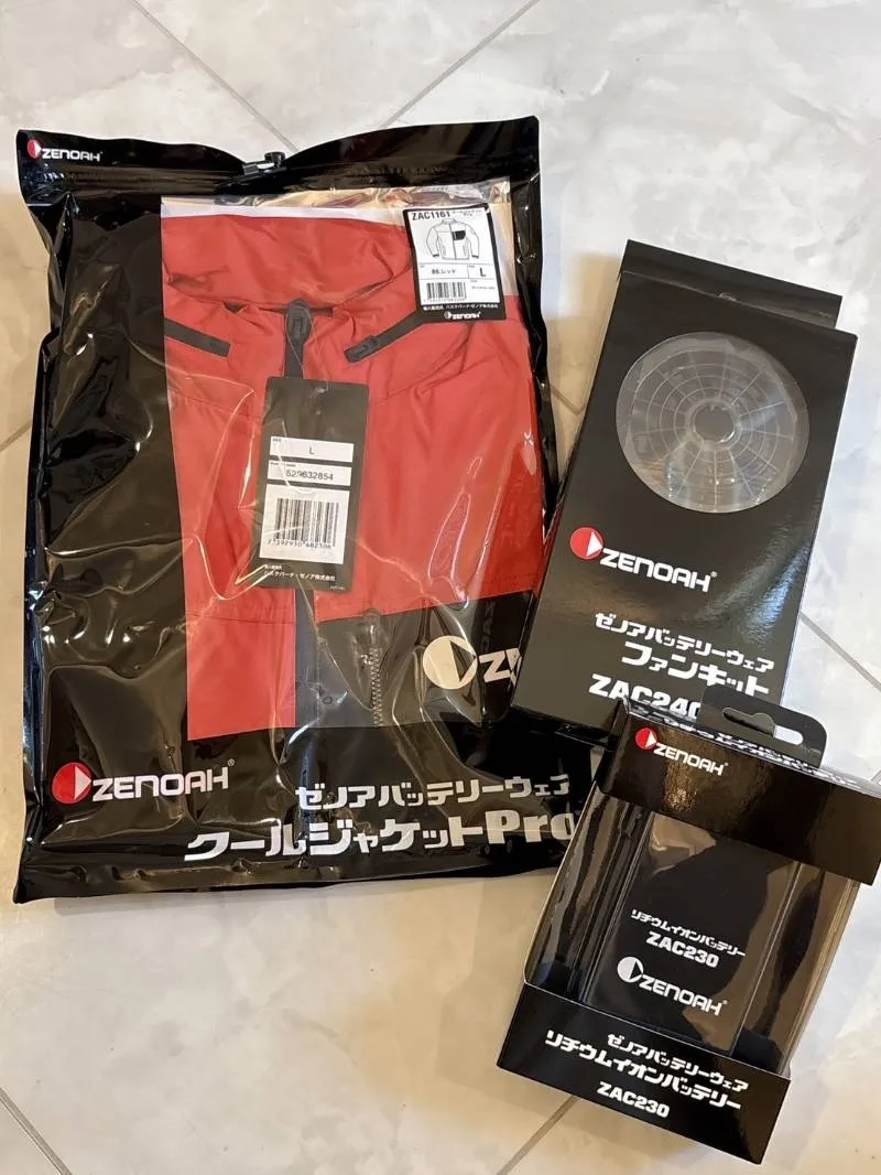 ゼノア 冷却機能付き空調服 XL グレー/ブラック ゼノア 冷却機能付き空調服 XL グレー/ブラック 別売り大型ファンと