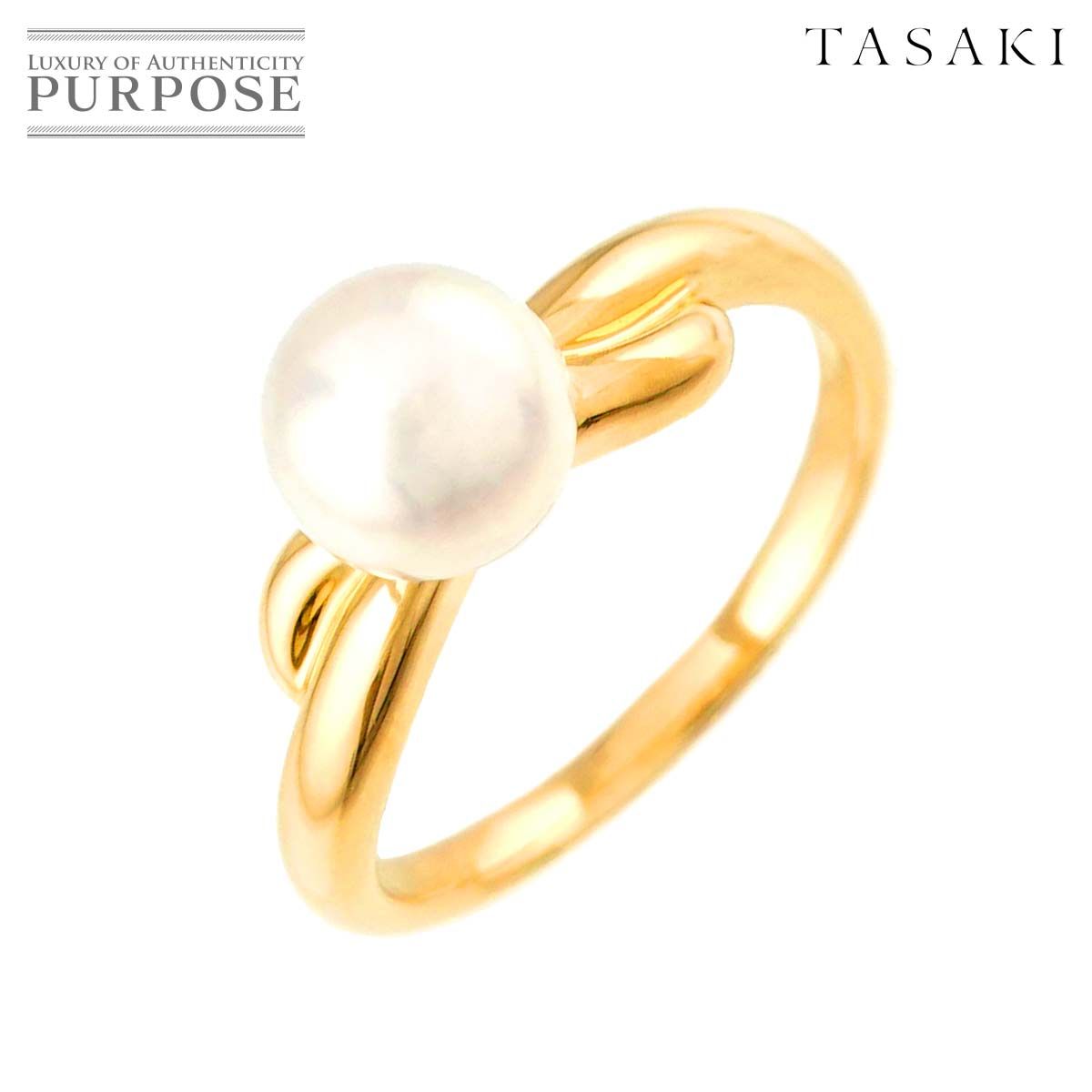 タサキ TASAKI 11.5号 リング アコヤ真珠 6.8mm K18 YG 750