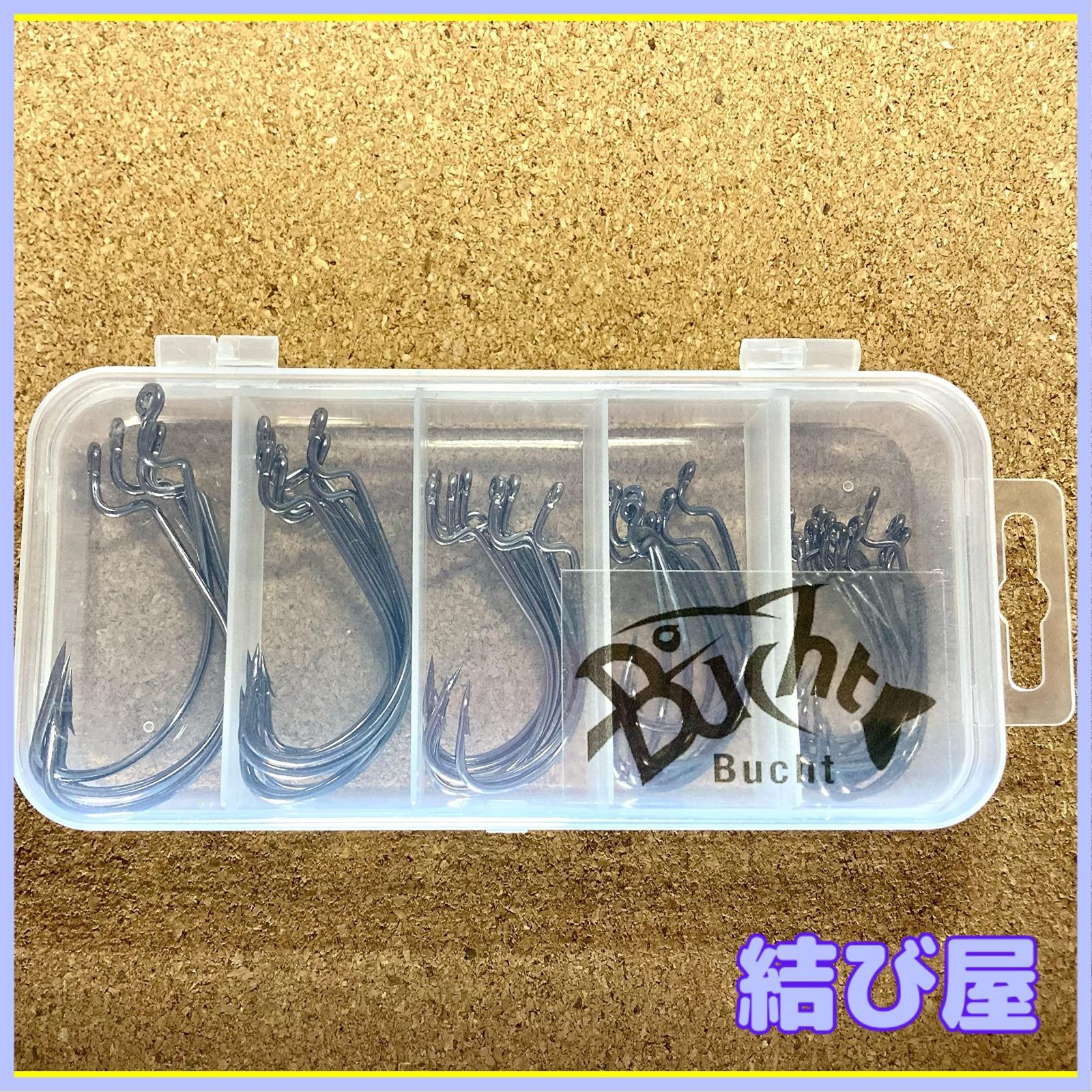 特価】Bucht オフセットフック 40本セット 5サイズ 1/0 2/0 3/0