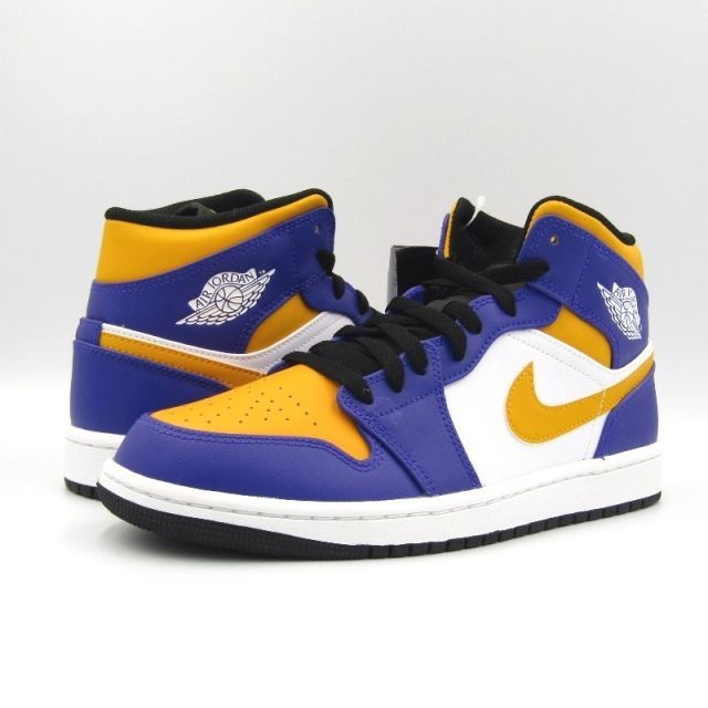 未使用 NIKE ナイキ 26cm AIR JORDAN 1 MID DQ8426-517 LAKERS エア