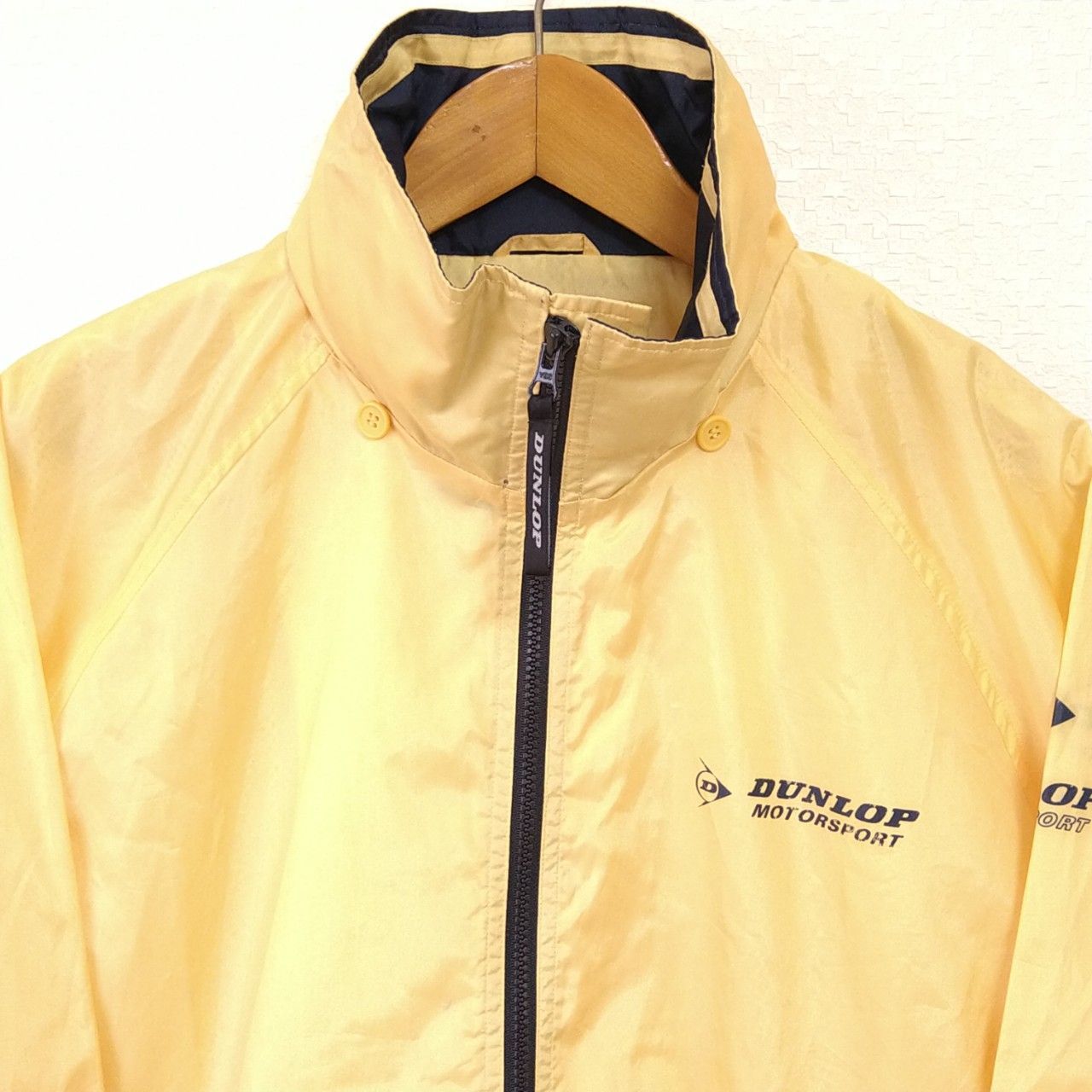 モードアシンメトリーペイントジャケットブルゾンスイングトップイエロー