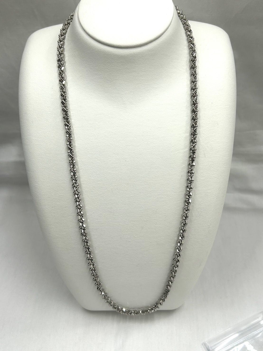 新品未使用品 Pt850 スパイク チェーン ネックレス 36.06g 60cm 大  