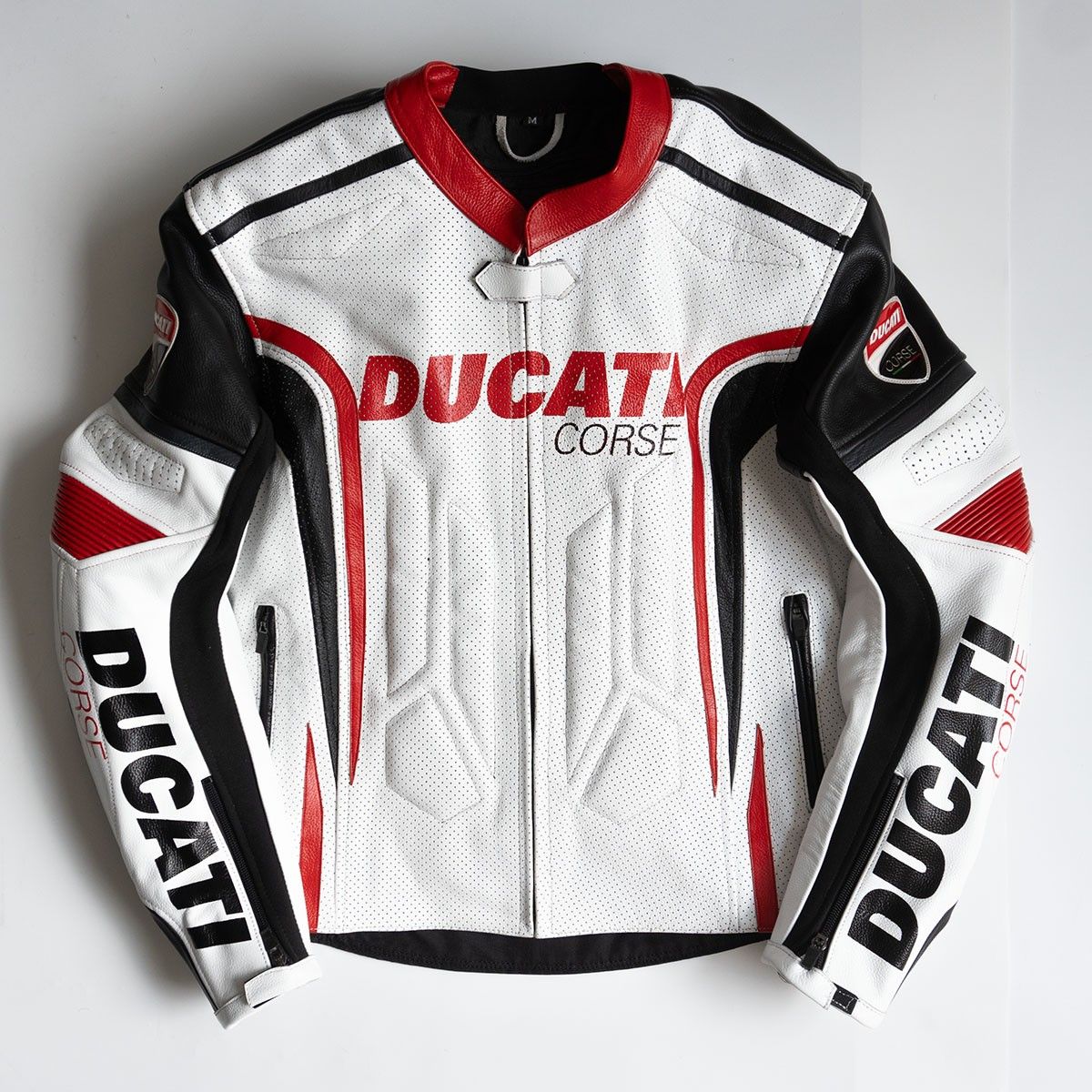 美品！DUCATI 革ジャケット DAINASE ダイネーゼ製 サイズ48 Ducati Jacket Dainese Leather Jacket Wing Orange Cream Size