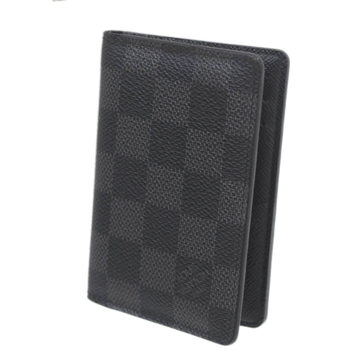 LOUIS VUITTON|ルイヴィトン オーガナイザードゥポッシュ カードケース ダミエ グラフィット ノワール N63143 CT4143 NO Bランク