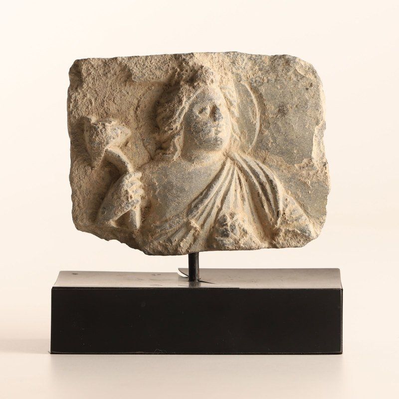 仏教 ガンダーラ 石仏 菩薩像 4世紀頃 ガンダーラ石仏 菩薩像 4世紀頃