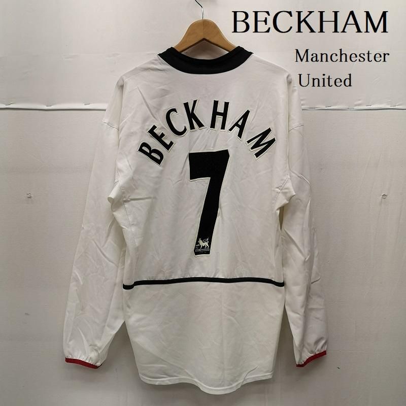 NIKE ナイキ Tシャツ 長袖 マンチェスター ユナイテッド 7 BECKHAM ベッカム 02-04 アウェイ ユニフォーム 長袖 ゲームシャツ
