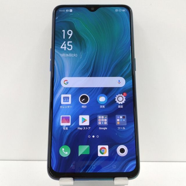 OPPO Reno A CPH1983 SIMフリー ブルー 送料無料 本体 n09655 - アーク