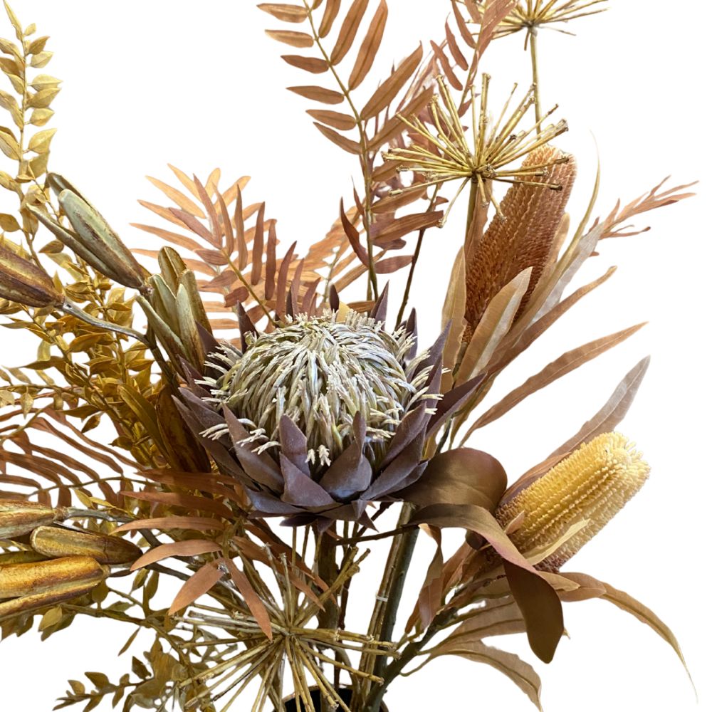 ドライフラワー風造花アレンジメント モデルルーム装飾