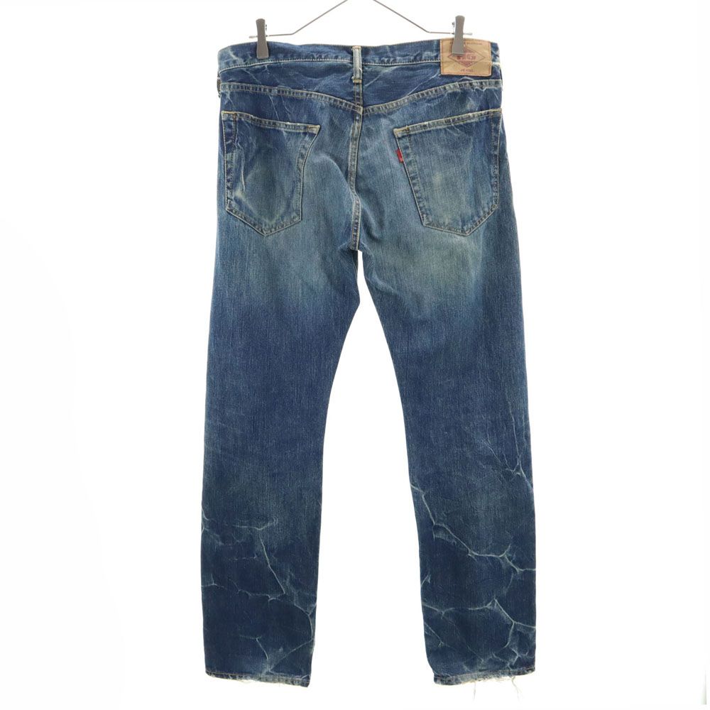 ヒステリックグラマー ジーンズ 日本製 クラッシュ加工 ストレートデニムパンツ W32 ウォッシュブルー HYSTERIC GLAMOUR JEANS  ジーンズ メンズ - メルカリ