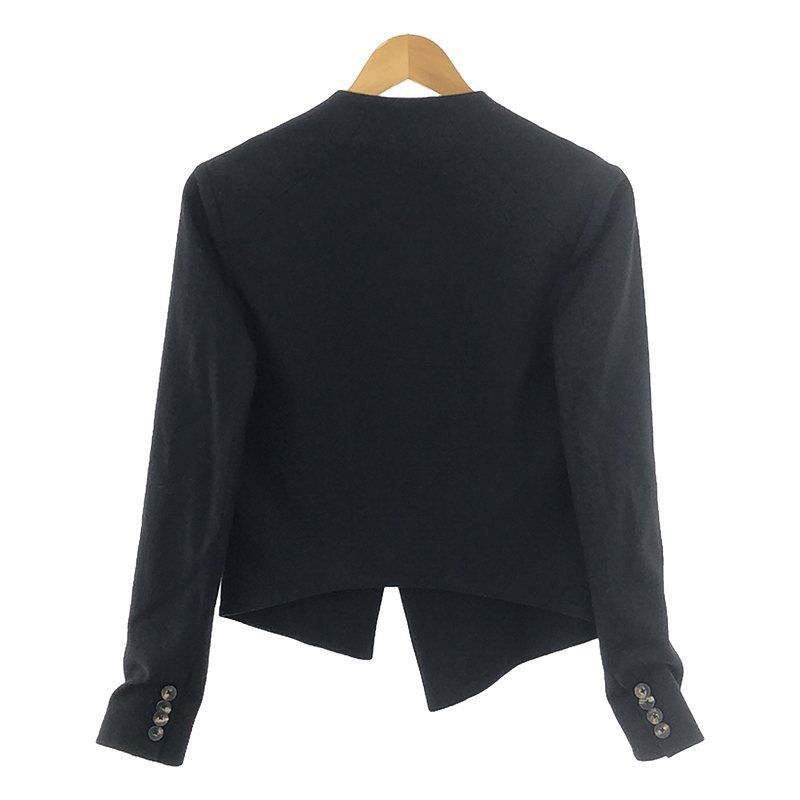 未使用 HELMUT LANG ヘルムートラング　ノーカラージャケット　S 黒 HELMUT LANG - HELMUT LANG IN SEAM BTN ノーカラー ジャケット