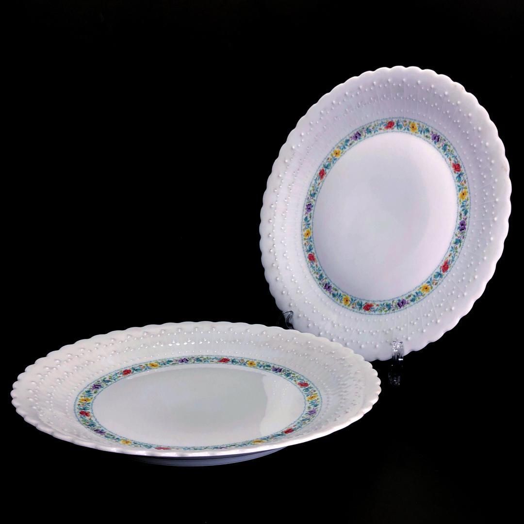 ウェッジウッド・ホワイトホール パウダールビープレートペア『15cm』