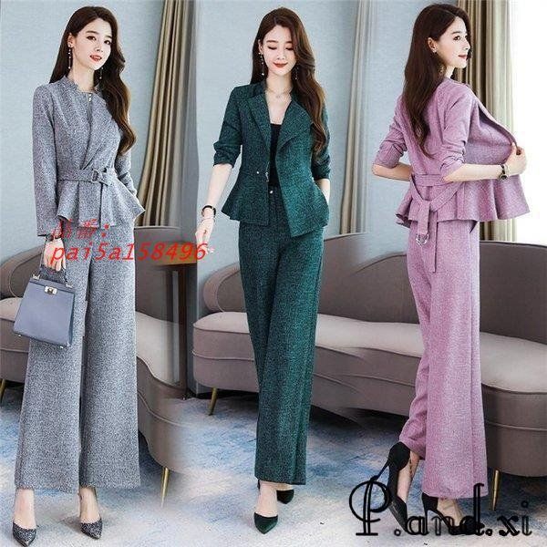 セットアップ スーツパンツ レディース ワイドパンツ スーツジャケット 2点セット ママ 入園式 30代 通勤 卒業式 40代 スーツ 50代 お洒落 オフィス セレモニー pai5a158496