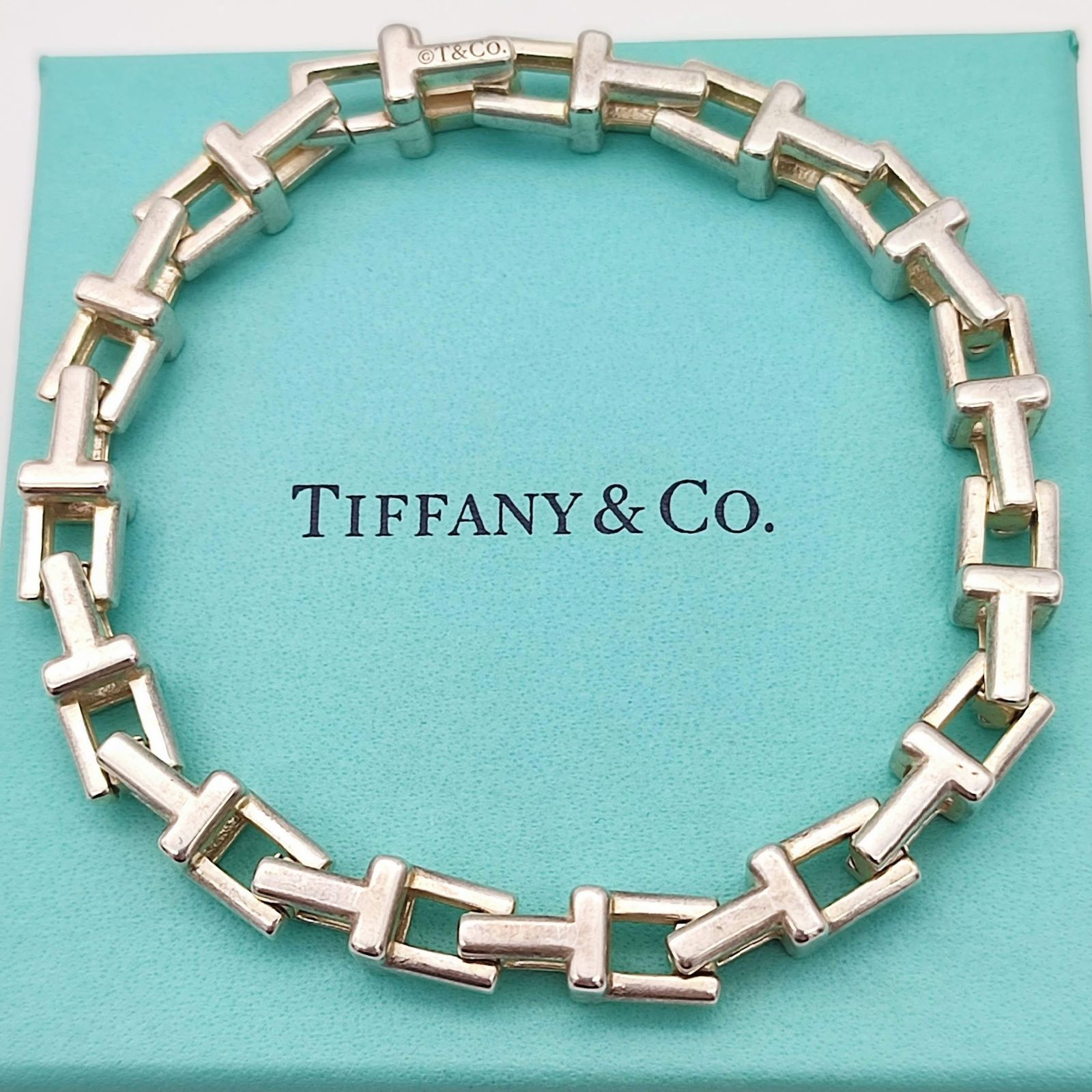 Tiffany & Co. シルバー925 チェーンブレスレットV 美品】Tiffany ティファニー アンカーチェーンブレスレット
