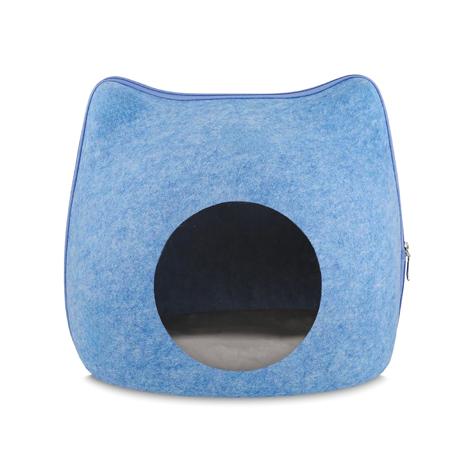 [RUNO] 猫ベッド ペットハウス 猫ハウス キャットハウス ドーム 猫用 ベッド 室内用 (ブルー, フリー) [ブルー] [フリー]