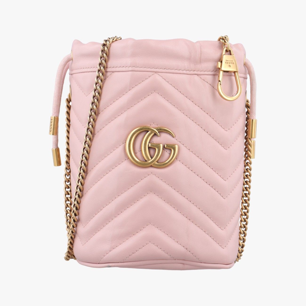 グッチGucciGGマーモントピンクレザー575163